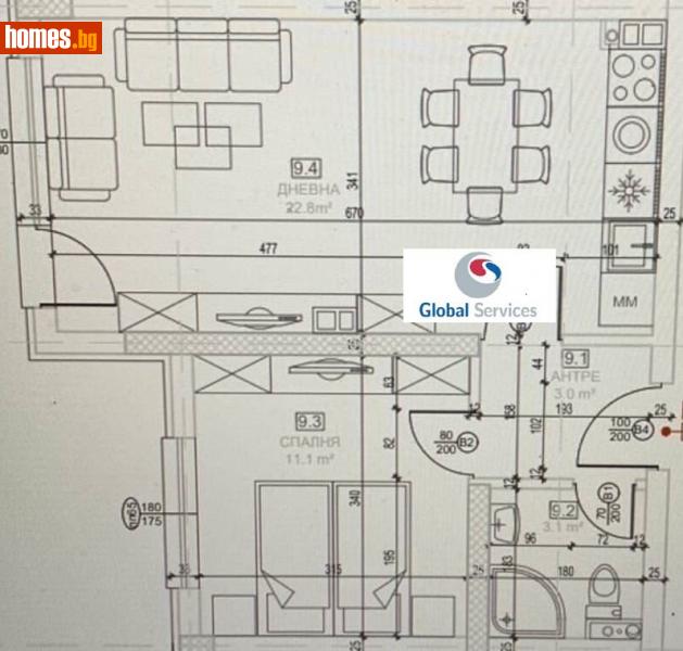 Двустаен, 78m² -  Студентски Град, София - Апартамент за продажба - Глобъл Сървисиз ООД - 114986328