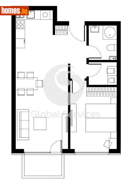 Двустаен, 79m² -  Студентски Град, София - Апартамент за продажба - Глобъл Сървисиз ООД - 114986345