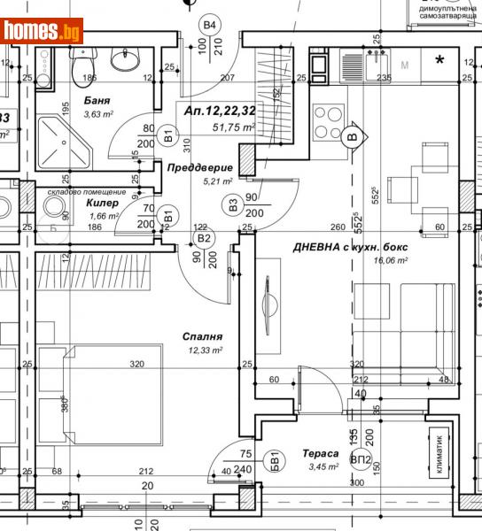 Двустаен, 59m² - Жк. Левски В, София - Апартамент за продажба - Ирида - 114988866
