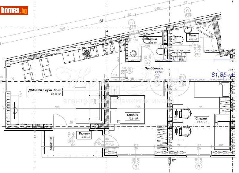 Тристаен, 100m² - Жк. Дружба 2, София - Апартамент за продажба - Нов дом 1 - 115013463