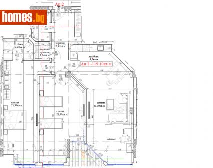 Тристаен, 129m² - Апартамент за продажба - 115043429