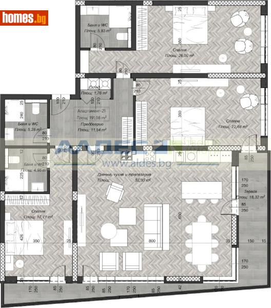 Четиристаен, 225m² - Жк. Зона Б18, София - Апартамент за продажба - АЛДЕС НЕДВИЖИМИ ИМОТИ - 115044240