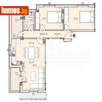 Тристаен, 99m² - Апартамент за продажба - 115076366