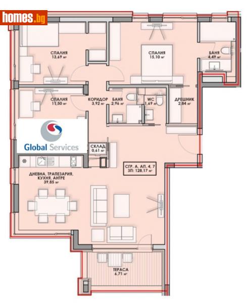 Четиристаен, 151m² - Кв. Бояна, София - Апартамент за продажба - Глобъл Сървисиз ООД - 115091226