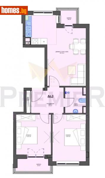 Тристаен, 99m² - Кв. Кръстова Вада, София - Апартамент за продажба - ИМОТИ ПРЕМИЕР - 115117150