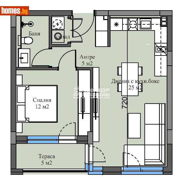 Двустаен, 59m² - Жк. Младежки хълм, Пловдив - Апартамент за продажба - КОНДОР НЕДВИЖИМИ ИМОТИ - 115128521
