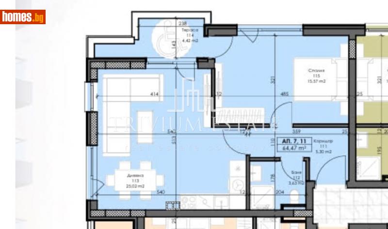 Двустаен, 72m² - Жк. Христо Смирненски, Пловдив - Апартамент за продажба - Тrivium Estate - 115147306