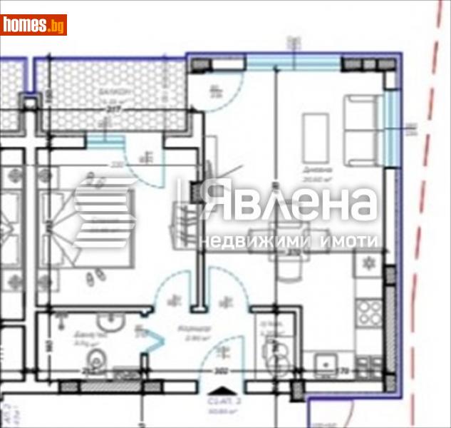 Двустаен, 58m² - Варна, Варна - Апартамент за продажба - ЯВЛЕНА - 115147828