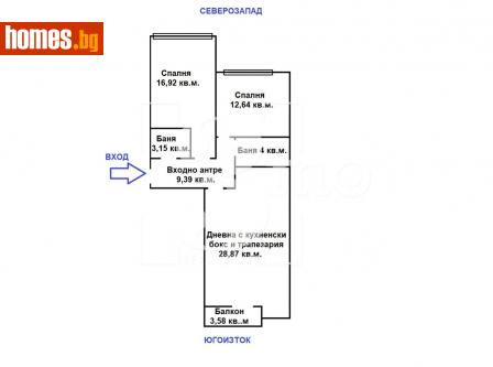Тристаен, 120m² - Апартамент за продажба - 115164912