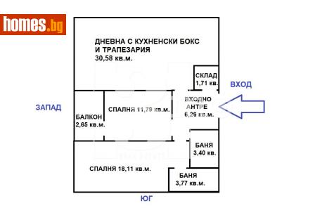 Тристаен, 114m² - Апартамент за продажба - 115164945