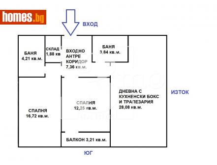 Тристаен, 114m² - Апартамент за продажба - 115164949