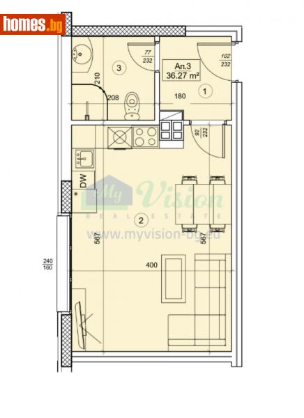 Едностаен, 46m² - Жк. Слатина, София - Апартамент за продажба - Myvision Real Estate - 115186015