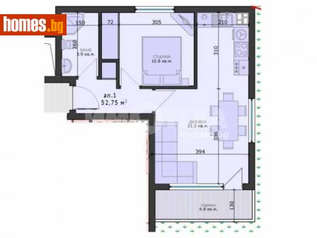Двустаен, 60m² - Апартамент за продажба - 115193680