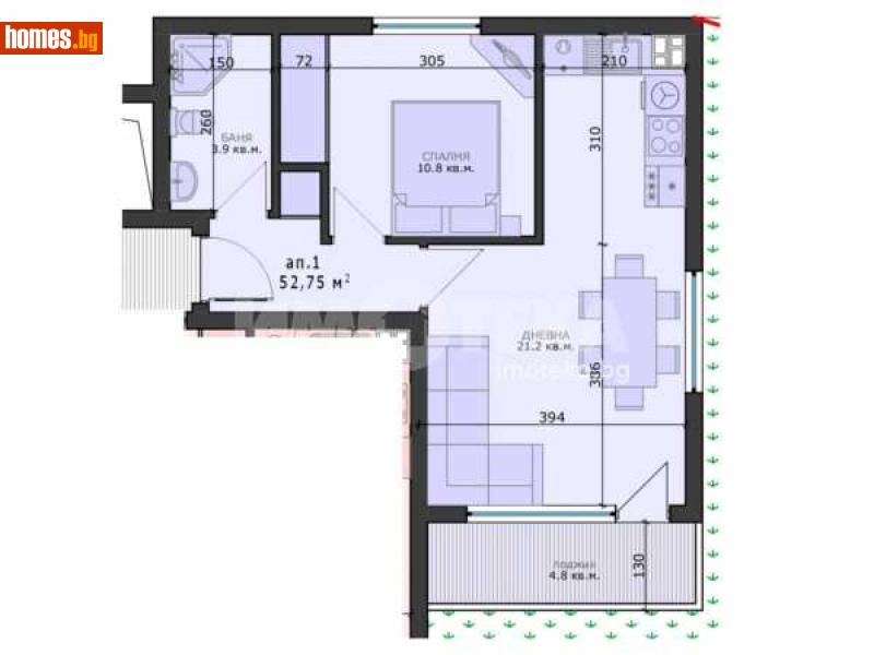 Двустаен, 60m² - Варна, Варна - Апартамент за продажба - ИМОТЕКА АД - 115193680