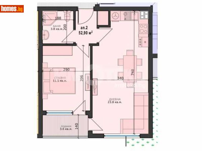 Двустаен, 60m² - Варна, Варна - Апартамент за продажба - ИМОТЕКА АД - 115193682