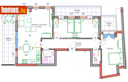 Тристаен, 148m² - Апартамент за продажба - 115196711