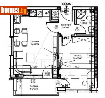 Двустаен, 53m² - Апартамент за продажба - 115203186