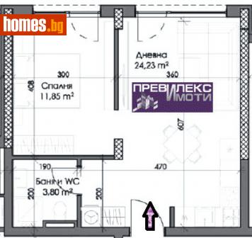 Двустаен, 57m² - Апартамент за продажба - 115244074