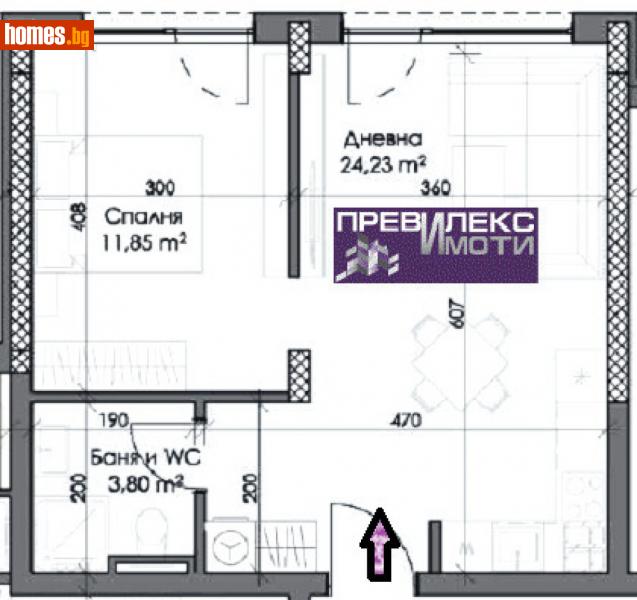 Двустаен, 57m² - Кв. Каменица , Пловдив - Апартамент за продажба - Превилекс имоти ЕООД - 115244074