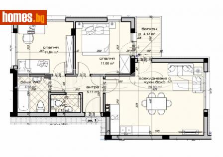 Тристаен, 101m² - Апартамент за продажба - 115244759