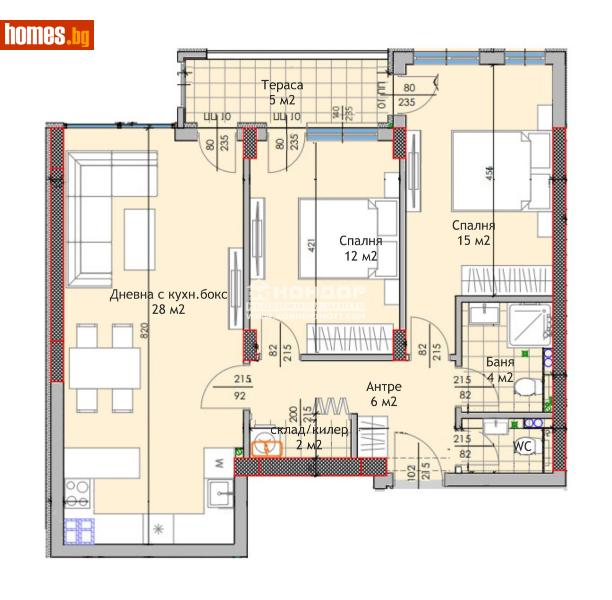 Тристаен, 103m² - Жк. Тракия, Пловдив - Апартамент за продажба - КОНДОР НЕДВИЖИМИ ИМОТИ - 115271226