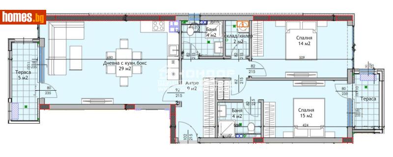 Тристаен, 121m² - Жк. Тракия, Пловдив - Апартамент за продажба - КОНДОР НЕДВИЖИМИ ИМОТИ - 115271257