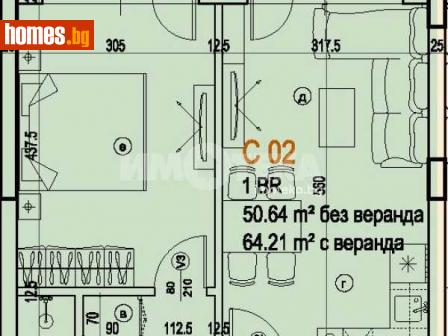 Двустаен, 64m² - Апартамент за продажба - 115281100