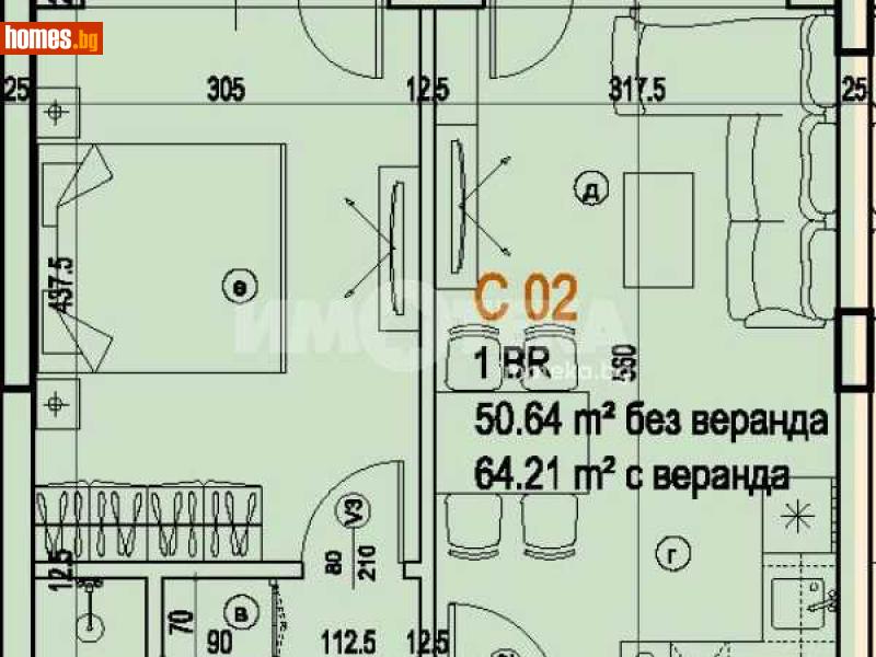 Двустаен, 64m² - София, София - град - Апартамент за продажба - ИМОТЕКА АД - 115281100