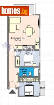Тристаен, 95m² - Апартамент за продажба - 115302837