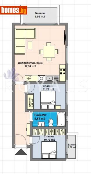 Тристаен, 95m² - Кв. Бриз, Варна - Апартамент за продажба - РОЯЛС - 115302837