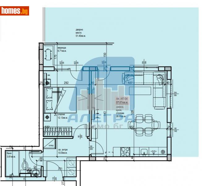 Двустаен, 129m² - Кв. Остромила, Пловдив - Апартамент за продажба - Alegra ImmoBG - 115308849