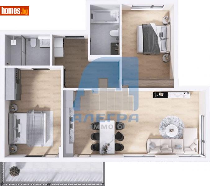 Тристаен, 109m² - Жк. Христо Смирненски, Пловдив - Апартамент за продажба - Alegra ImmoBG - 115308879