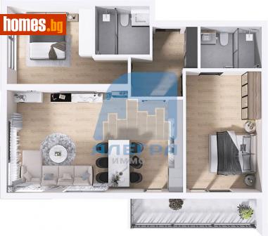 Тристаен, 102m² - Апартамент за продажба - 115308895
