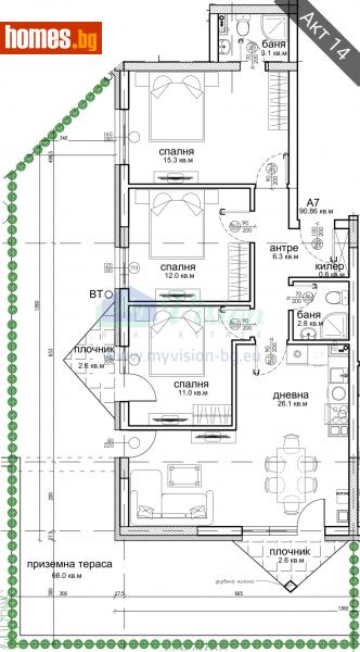 Четиристаен, 102m² - Кв. Витоша, София - Апартамент за продажба - Myvision Real Estate - 115311014