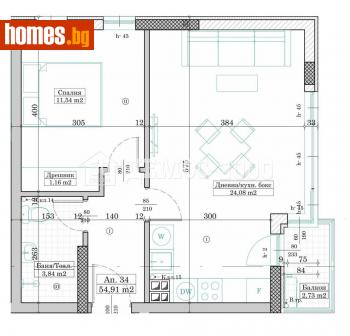 Двустаен, 64m² - Апартамент за продажба - 115314773
