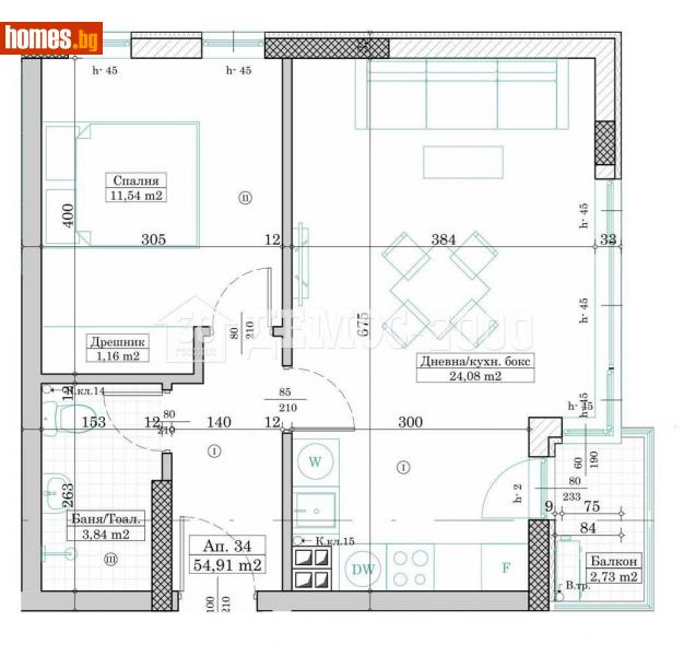 Двустаен, 64m² - Жк. Левски, Варна - Апартамент за продажба - Демос 2000 ООД - 115314773
