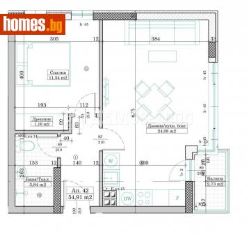 Двустаен, 63m² - Апартамент за продажба - 115314779