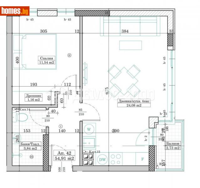 Двустаен, 63m² - Жк. Левски, Варна - Апартамент за продажба - Демос 2000 ООД - 115314779