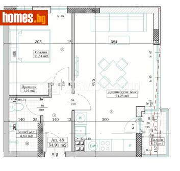 Двустаен, 64m² - Апартамент за продажба - 115314781