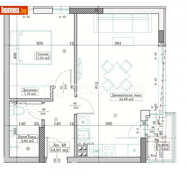 Двустаен, 64m² - Жк. Левски, Варна - Апартамент за продажба - Демос 2000 ООД - 115314781