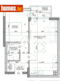 Двустаен, 61m² - Апартамент за продажба - 115314782
