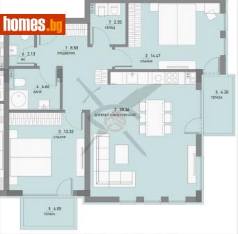 Тристаен, 120m² - Апартамент за продажба - 115324219