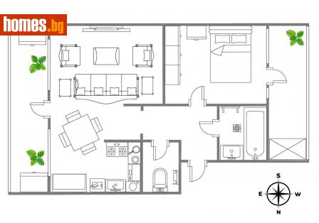Двустаен, 73m² - Апартамент за продажба - 115362307
