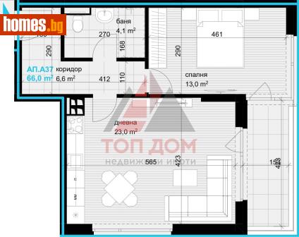 Двустаен, 68m² - Апартамент за продажба - 115363831