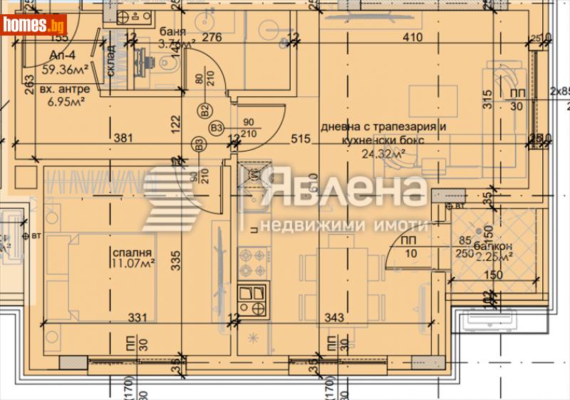 Двустаен, 66m² - Кв. Хладилника, София - Апартамент за продажба - ЯВЛЕНА - 115370281