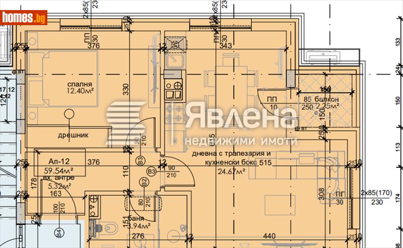 Двустаен, 67m² - Кв. Хладилника, София - Апартамент за продажба - ЯВЛЕНА - 115370287