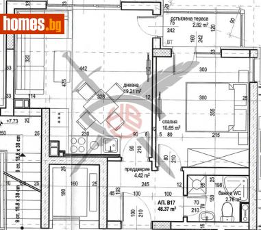 Двустаен, 57m² - Апартамент за продажба - 115422730