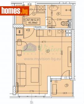 Едностаен, 48m² - Апартамент за продажба - 115435513