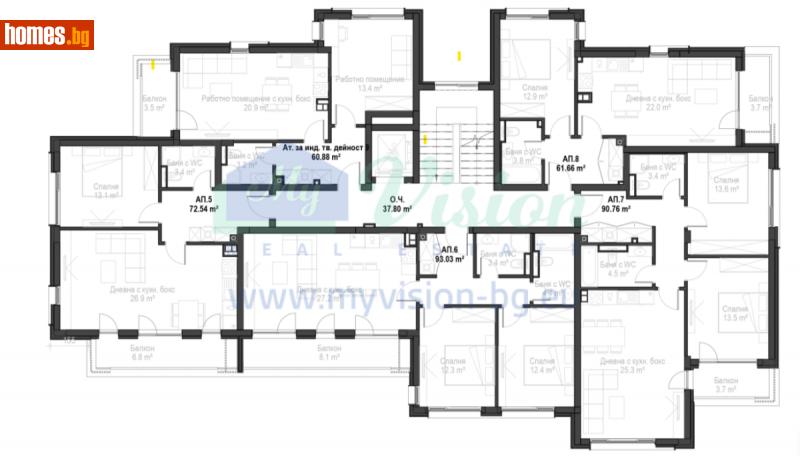 Двустаен, 83m² - Кв. Кръстова Вада, София - Апартамент за продажба - Myvision Real Estate - 115441193