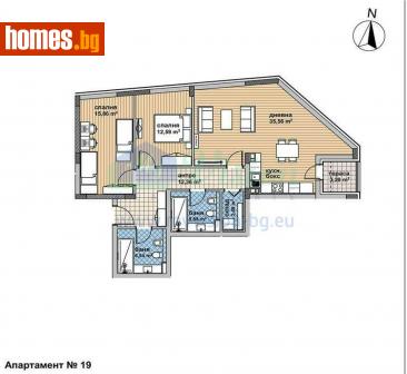 Тристаен, 109m² - Апартамент за продажба - 115451277